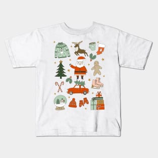 Christmas doodles Kids T-Shirt